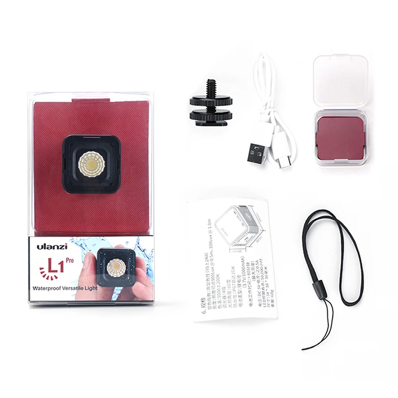 Ulanzi L1 Pro Waterproof Dimmable Mini LED Light for Gopro DSLR Dji Gimbal Versatile Mini Light Camping Cycling Lighting
Ulanzi L1 Pro Waterproof Dimmable Mini LED Light for Gopro DSLR Dji Gimbal Versatile Mini Light Camping Cycling Lighting