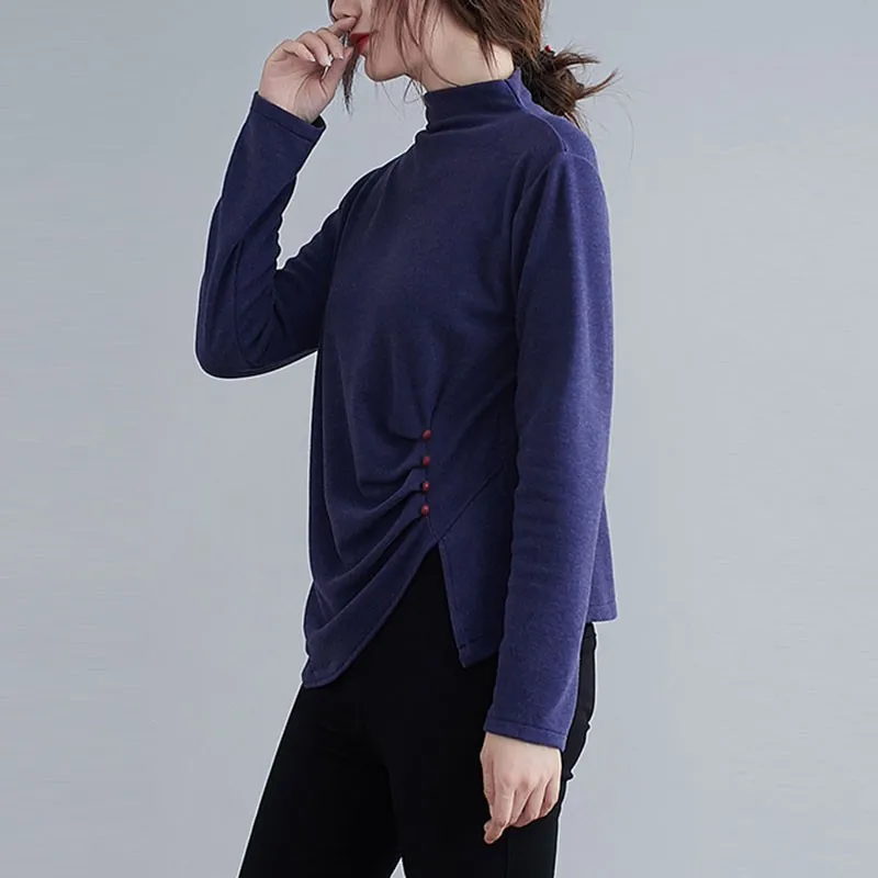 Women Autumn Long Sleeve Cotton T-shirts New 2020 Korean Simple Style Vintage Turtleneck Female Loose Casual Tops Tees S2352
Women Autumn Long Sleeve Cotton T-shirts New 2020 Korean Simple Style Vintage Turtleneck Female Loose Casual Tops Tees S2352