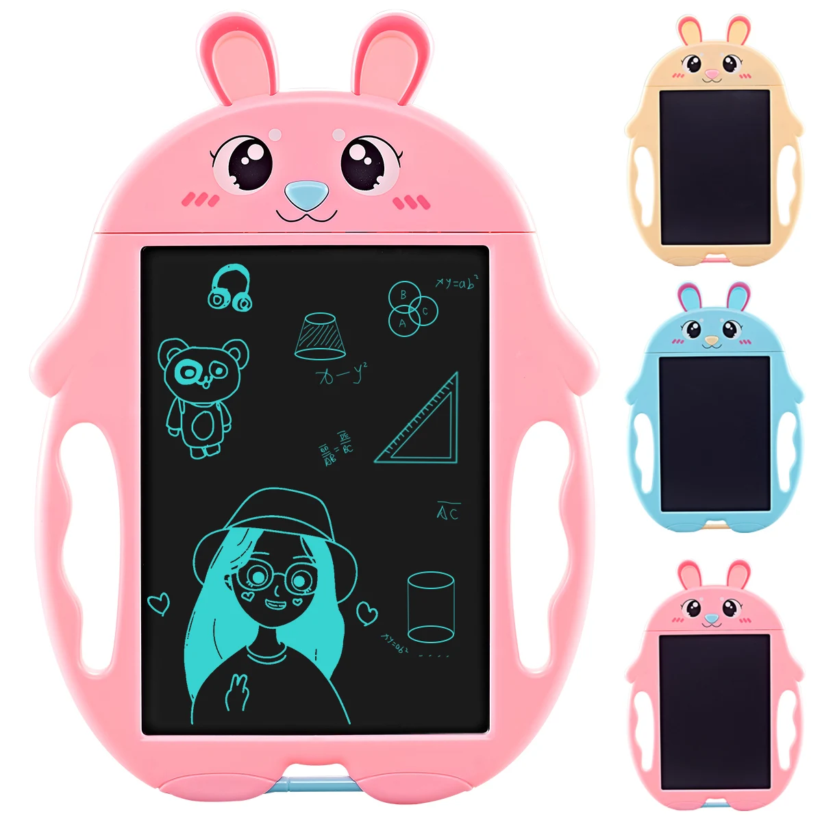 

игѬђки 9inch LCD Writing Tablet Kids Cartoon rabbit Digital Drawing Electronic Handwriting Pad Message Graphics Writing Board