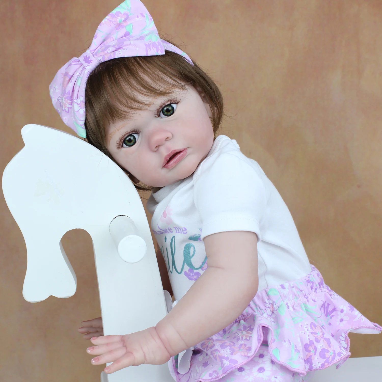 60 CM 3D-Paint Skin Soft Silicone Reborn Toddler Baby Doll For Girl Cloth Body Realistic Like Real Princess Alive Dress Up Bebe
60 CM 3D-Paint Skin Soft Silicone Reborn Toddler Baby Doll For Girl Cloth Body Realistic Like Real Princess Alive Dress Up Bebe