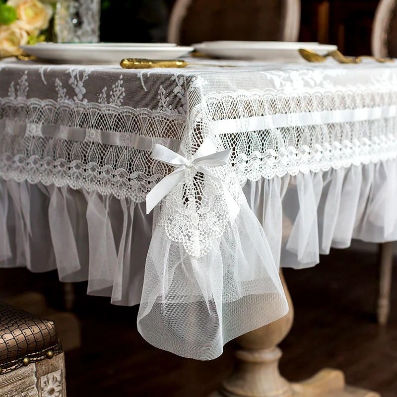 Proud Rose Lace Tablecloth European Pastoral Rectangular Dining Tablecloth White Net Gauze Round Cover Cloth Wedding Decoration
Proud Rose Lace Tablecloth European Pastoral Rectangular Dining Tablecloth White Net Gauze Round Cover Cloth Wedding Decoration