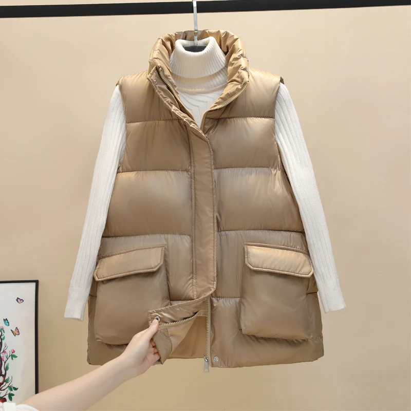 Women's 2021 winter Warmer Waistcoat Female Down Vest Jacket Loose Waistcoat Coat
Women's 2021 winter Warmer Waistcoat Female Down Vest Jacket Loose Waistcoat Coat
