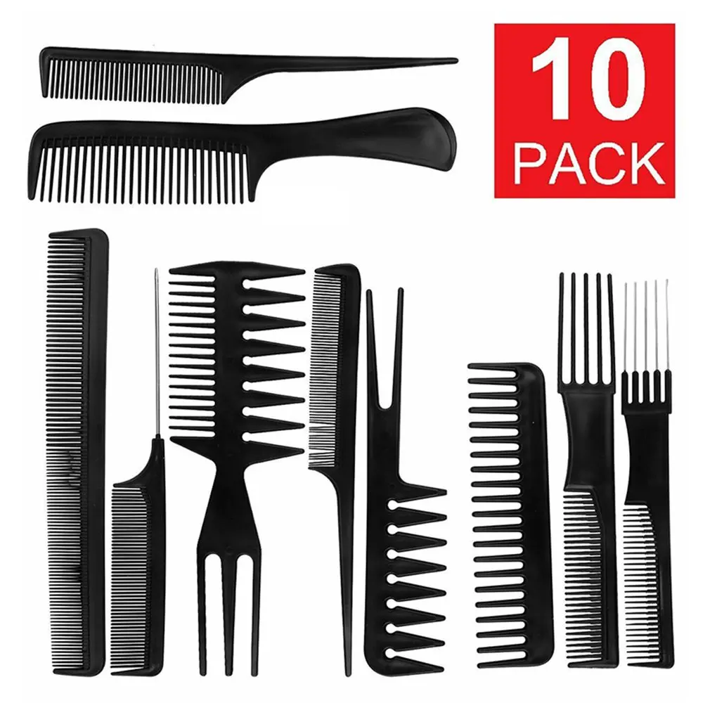 10pcs Black Hair Salon Hair Comb Suit Beauty Tools Plastic Hairbrush Generic Barber Shop Durable Hair Comb
10pcs Black Hair Salon Hair Comb Suit Beauty Tools Plastic Hairbrush Generic Barber Shop Durable Hair Comb