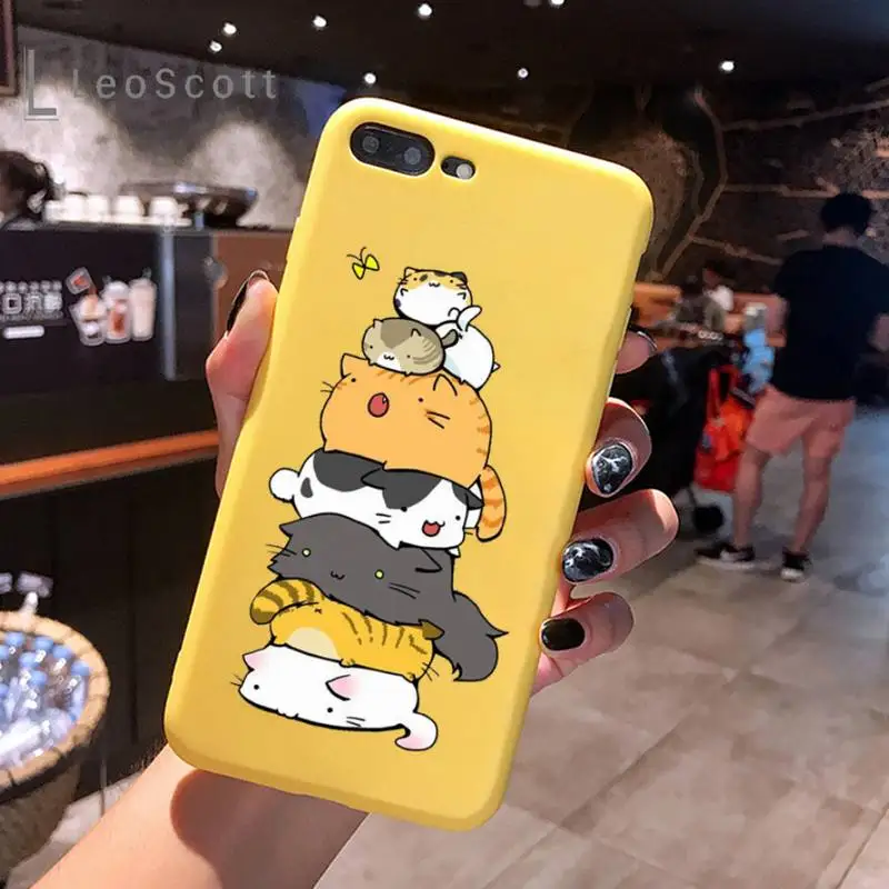 Cute cartoon cat Phone Case Yellow Candy Color for iPhone 6 7 8 11 12 s mini pro X XS XR MAX Plus
Cute cartoon cat Phone Case Yellow Candy Color for iPhone 6 7 8 11 12 s mini pro X XS XR MAX Plus