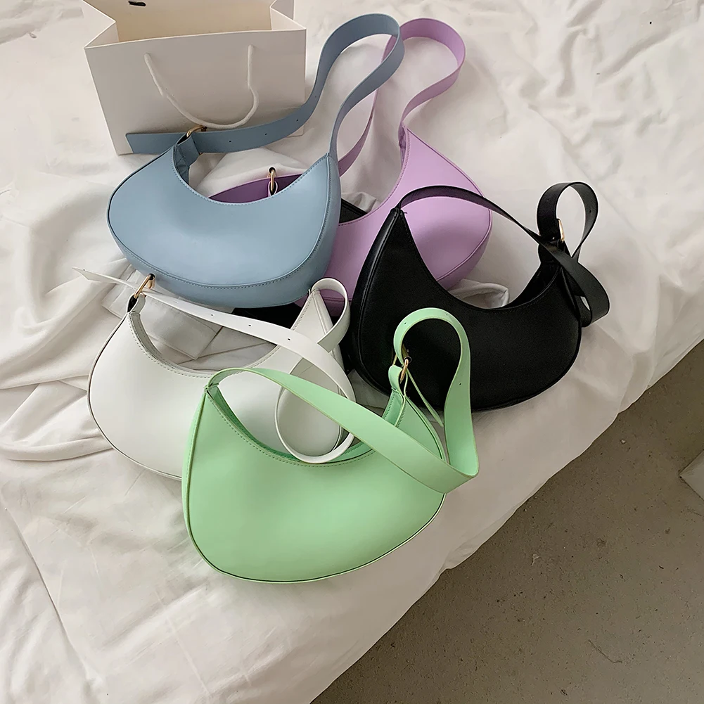 All-Match PU Leather Shoulder Bags Female Small Solid Color Underarm Bags Ladies Crescent Single Strap Armpit Bags
All-Match PU Leather Shoulder Bags Female Small Solid Color Underarm Bags Ladies Crescent Single Strap Armpit Bags