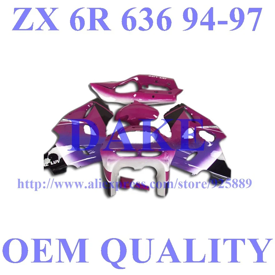 Purple fairing kit For KAWASAKI NINJA ZX6R DAKE #p8Le ZX-6R ZX 6R 94 95 96 97 ZX 6R 1994 1995 1996 1997 Fairing parts
Purple fairing kit For KAWASAKI NINJA ZX6R DAKE #p8Le ZX-6R ZX 6R 94 95 96 97 ZX 6R 1994 1995 1996 1997 Fairing parts