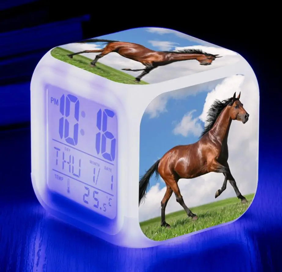 Horse LED Color Changing Glowing Digital Alarm Clock Alarm Clock For Kids Birthday Gifts Electronic Clock 
Horse LED Color Changing Glowing Digital Alarm Clock Alarm Clock For Kids Birthday Gifts Electronic Clock