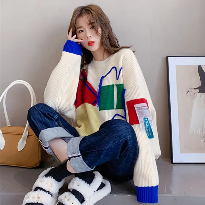 2022 Winter Women New Gentle Casual Round Neck Loose Soft Minimalist Panelled Long Sleeve Pullover Knitting Sweater D161
2022 Winter Women New Gentle Casual Round Neck Loose Soft Minimalist Panelled Long Sleeve Pullover Knitting Sweater D161