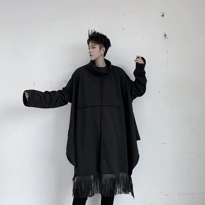 Male Streetwear Punk Hip Hop Gothic Loose Hoodie Sweatshirt Men Women Turtleneck Tassel Pullover Cloak Sweatshirt
Male Streetwear Punk Hip Hop Gothic Loose Hoodie Sweatshirt Men Women Turtleneck Tassel Pullover Cloak Sweatshirt