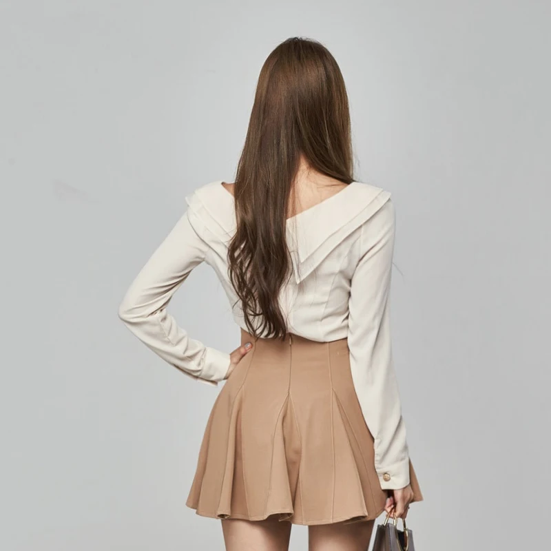 JSXDHK Chic Office Lady 2 Pieces Suits Women New Autumn Long Sleeve Top & High Waist Pleated Skirt Korean Simple Office Set
JSXDHK Chic Office Lady 2 Pieces Suits Women New Autumn Long Sleeve Top & High Waist Pleated Skirt Korean Simple Office Set