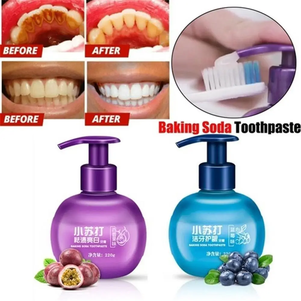 220g Magical Baking Soda Toothpaste Teeth Whitening Care Oral Dental Fruit Hygiene Toothpaste Soda Cleaning Passion E3T7
220g Magical Baking Soda Toothpaste Teeth Whitening Care Oral Dental Fruit Hygiene Toothpaste Soda Cleaning Passion E3T7