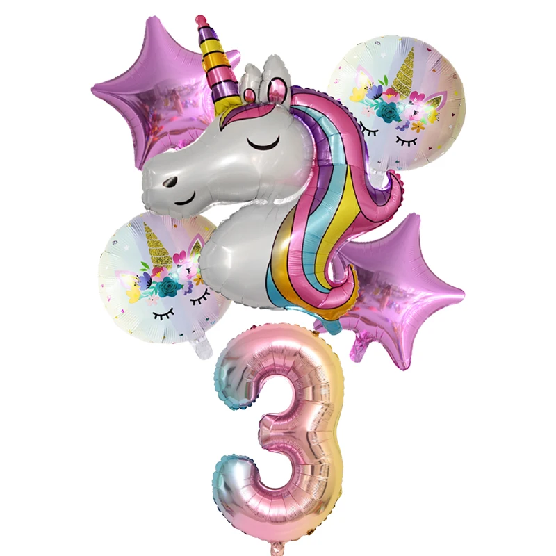 6pcs/lot Rainbow Unicorn Balloon Ball Globos Number Birthday Party Decorations Kids Unicorn Party Wedding Balloons
6pcs/lot Rainbow Unicorn Balloon Ball Globos Number Birthday Party Decorations Kids Unicorn Party Wedding Balloons