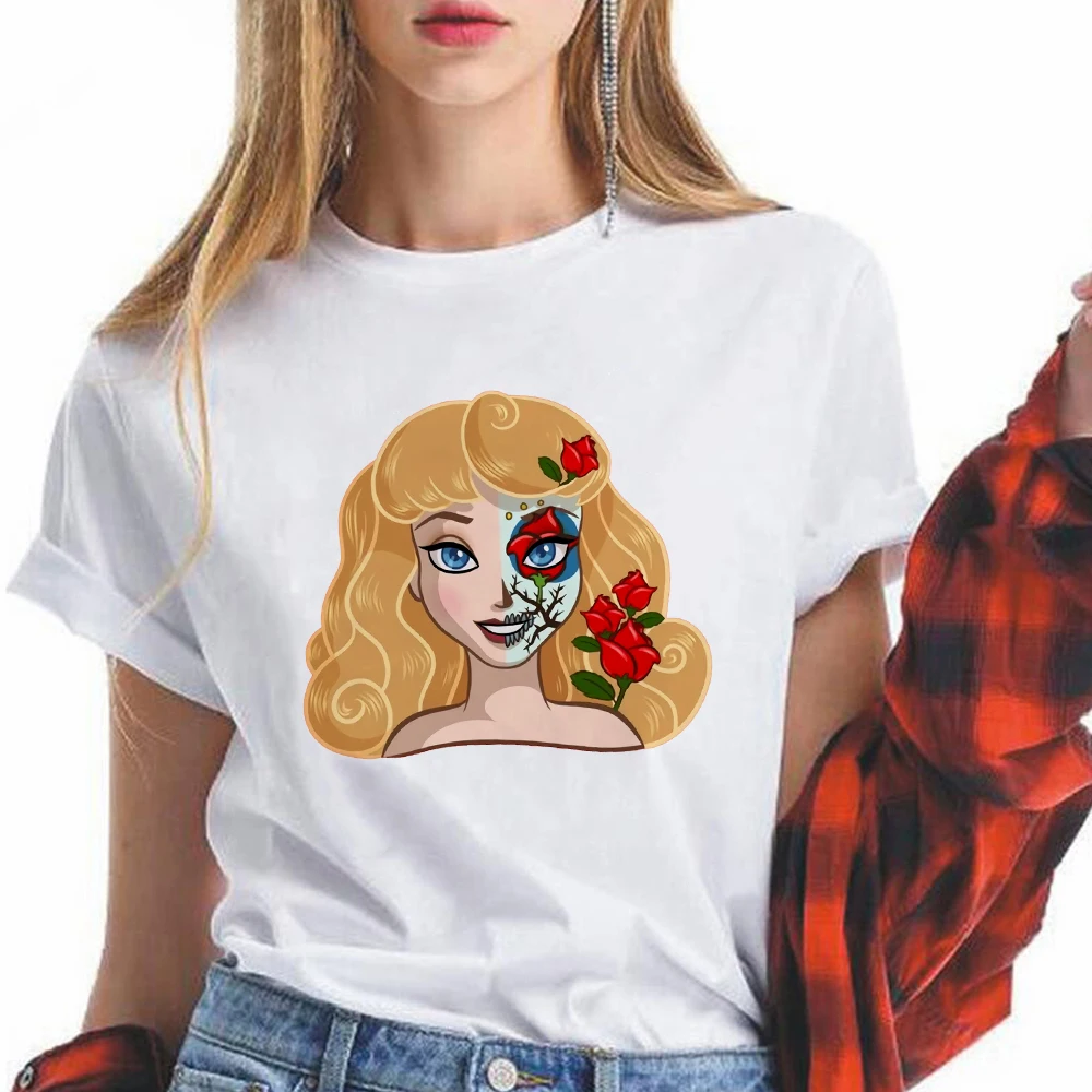 Day Of The Dead Skull Princess Aurora Disney Women Printed Cartoon T-Shirt White Tee Comfort T Shirt Female Harajuku Top Clothes
Day Of The Dead Skull Princess Aurora Disney Women Printed Cartoon T-Shirt White Tee Comfort T Shirt Female Harajuku Top Clothes