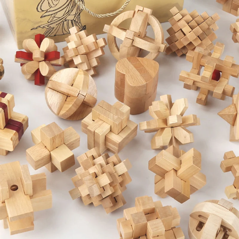 Kong Ming Luban Lock Kids Children 3D Handmade Wooden Toy IQ Brain Teaser Game Puzzle Educational Montessori Unlock Toy for Kids
Kong Ming Luban Lock Kids Children 3D Handmade Wooden Toy IQ Brain Teaser Game Puzzle Educational Montessori Unlock Toy for Kids