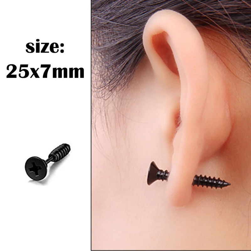 1 Pcs Black Punk Multiple Styles Stainless Steel Stud Earrings Women Men Gothic Street Pop Hip Hop Ear Jewelry Pendientes
1 Pcs Black Punk Multiple Styles Stainless Steel Stud Earrings Women Men Gothic Street Pop Hip Hop Ear Jewelry Pendientes