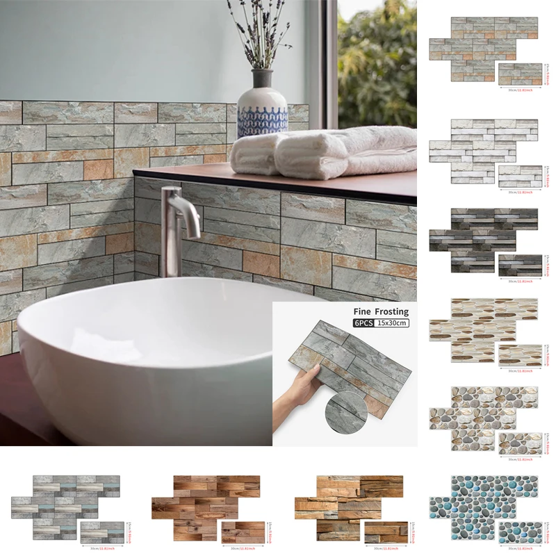 6PC Retro Industrial Style Tile Sticker Wood Grain Home Decoration Self-adhesive Wall Sticker 30x15cmPVC Decorative Wall Sticker
6PC Retro Industrial Style Tile Sticker Wood Grain Home Decoration Self-adhesive Wall Sticker 30x15cmPVC Decorative Wall Sticker