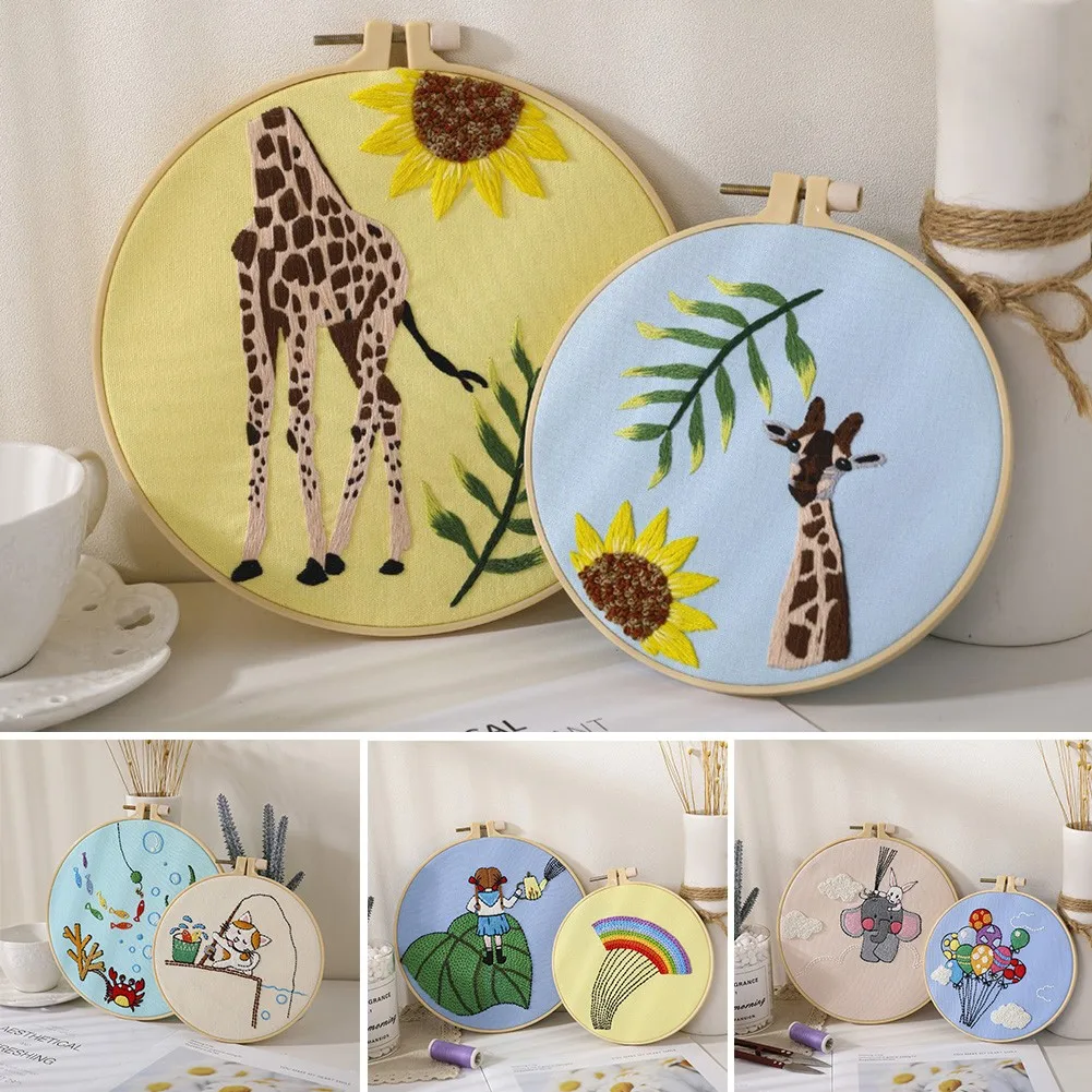 2PCS Embroidery Cross Stitch Kit For Beginners-Handmade Hoop DIY Embroidery Starter Kit DIY Craft Big And Small Embroidery Sets
2PCS Embroidery Cross Stitch Kit For Beginners-Handmade Hoop DIY Embroidery Starter Kit DIY Craft Big And Small Embroidery Sets