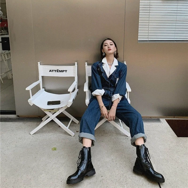 Spring Long Sleeve Jumpsuit 2022 Women Overalls Casual Patchwork Blue Streetwear Denim Playsuits Female Pantalon Femme X267
Spring Long Sleeve Jumpsuit 2022 Women Overalls Casual Patchwork Blue Streetwear Denim Playsuits Female Pantalon Femme X267