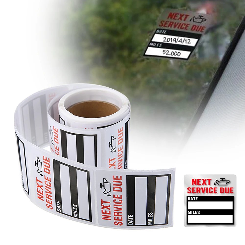 100pcs/roll Roll Oil Change/Car Window Service Reminder Stickers Adhesive Labels Car Sticker"NEXT SERVICE DUE"car Accessories
100pcs/roll Roll Oil Change/Car Window Service Reminder Stickers Adhesive Labels Car Sticker"NEXT SERVICE DUE"car Accessories