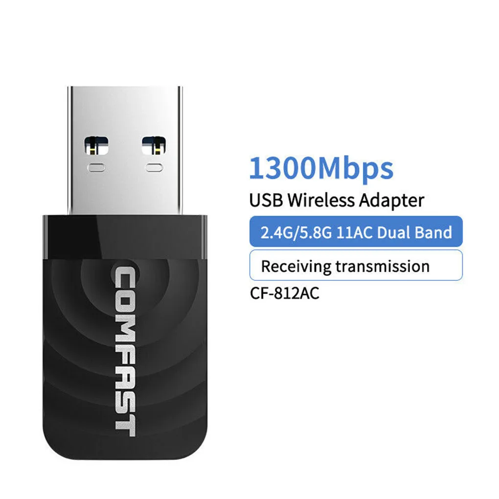 USB 3.0 Wifi Dongle Computer TV Dual Band 2.4G 5.8G Wifi Adapter Mini Wireless Network Card 1300 Mbps Wifi speed
USB 3.0 Wifi Dongle Computer TV Dual Band 2.4G 5.8G Wifi Adapter Mini Wireless Network Card 1300 Mbps Wifi speed