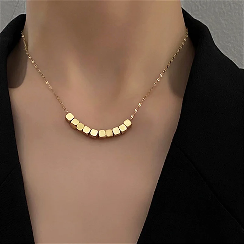 Titanium Stainless Steel Necklace Choker Jewelry 2021 For Women Men Korean Fashion Luxury Titanium Metal Sweater Chain Necklace
Titanium Stainless Steel Necklace Choker Jewelry 2021 For Women Men Korean Fashion Luxury Titanium Metal Sweater Chain Necklace