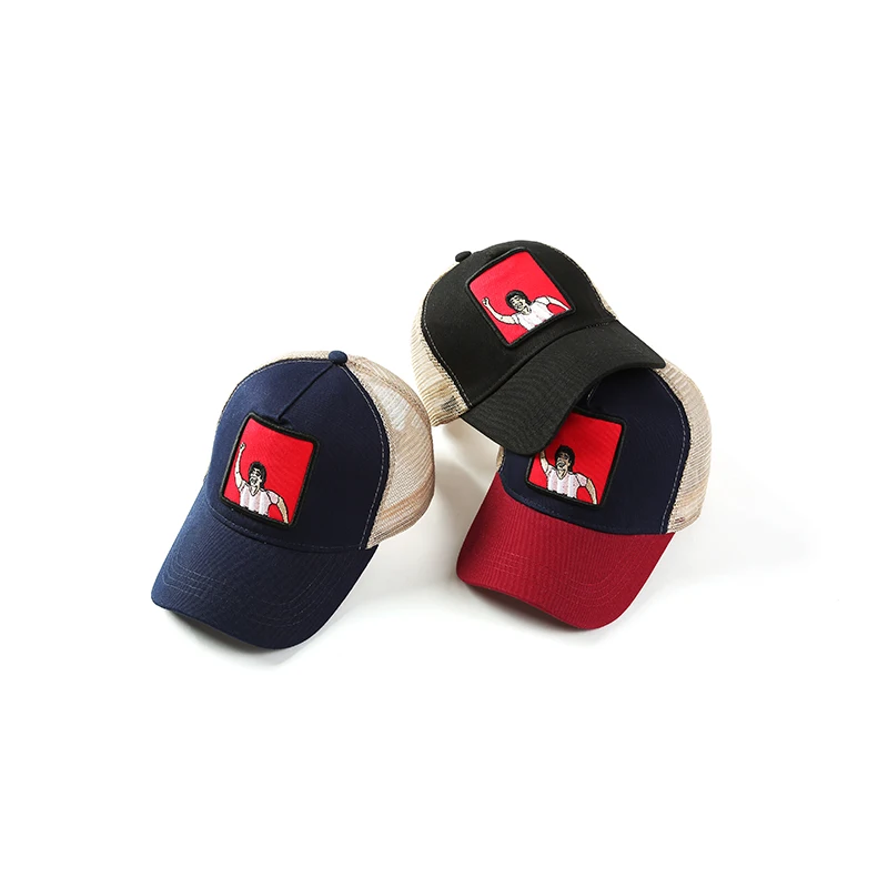 

Летняя бейсболка с вышивкой в стиле хип-хоп, Женская дышащая сетчатая ковбойская шляпа, Мужская кепка для вождения грузовика