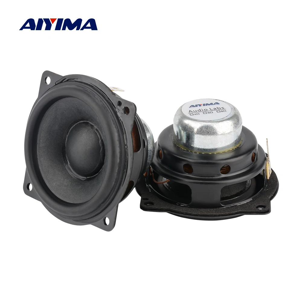

AIYIMA 2Pcs 2.25 Inch Full Range Sound Speakers 4 Ohm 10W Neodymium Magnet Long Stroke Loudspeaker Hifi Home Theater Speaker
