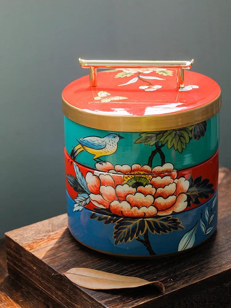Hand painted peony containing ceramic crafts snacks tea table storage can pastry box festive gifts jewelry creativity
Hand painted peony containing ceramic crafts snacks tea table storage can pastry box festive gifts jewelry creativity