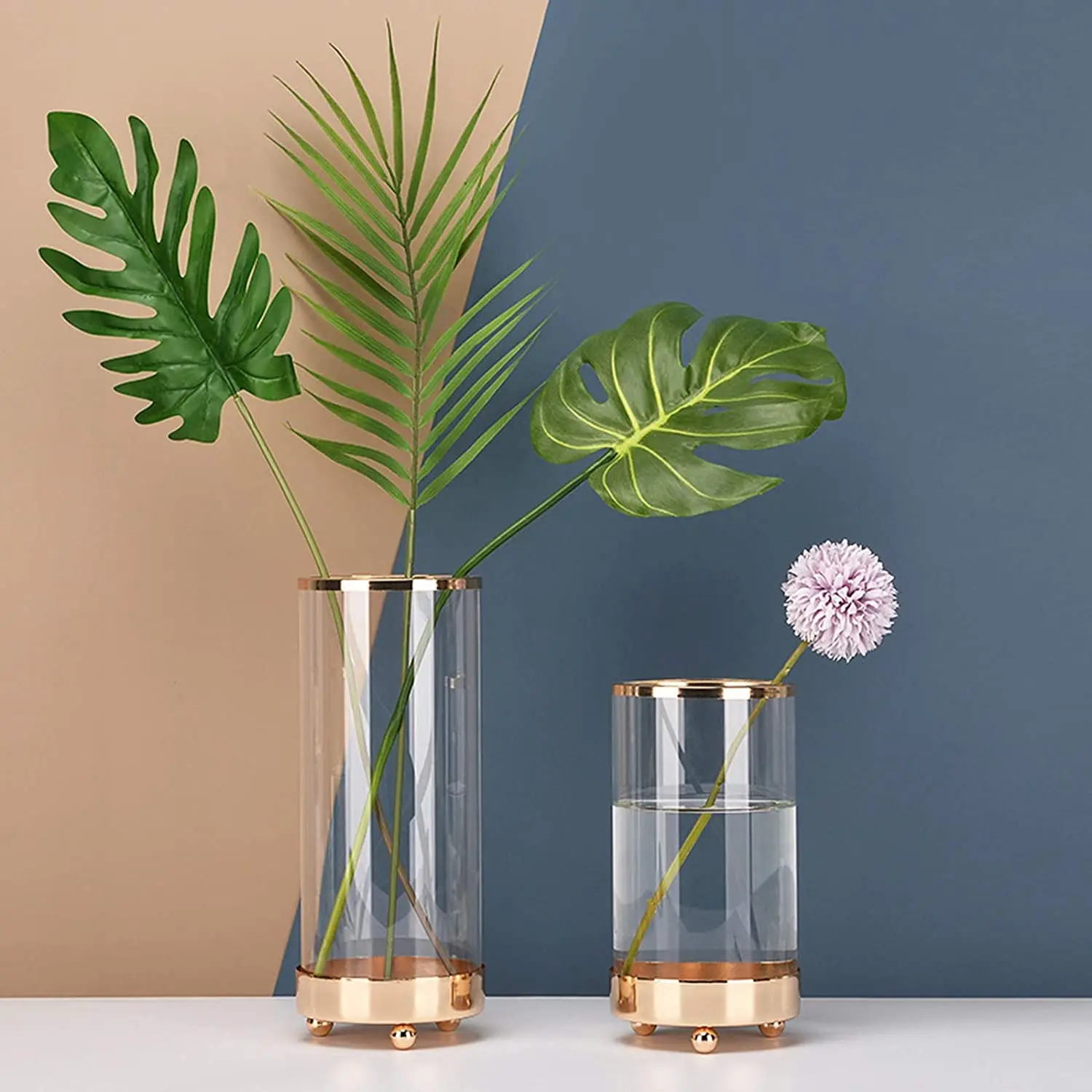 Flower Vase with Metal Base,Glass Clear Round Vase,Handcrafted Plating Gold-Color Mouthed Metal Vase,Clear Vase Decor
Flower Vase with Metal Base,Glass Clear Round Vase,Handcrafted Plating Gold-Color Mouthed Metal Vase,Clear Vase Decor
