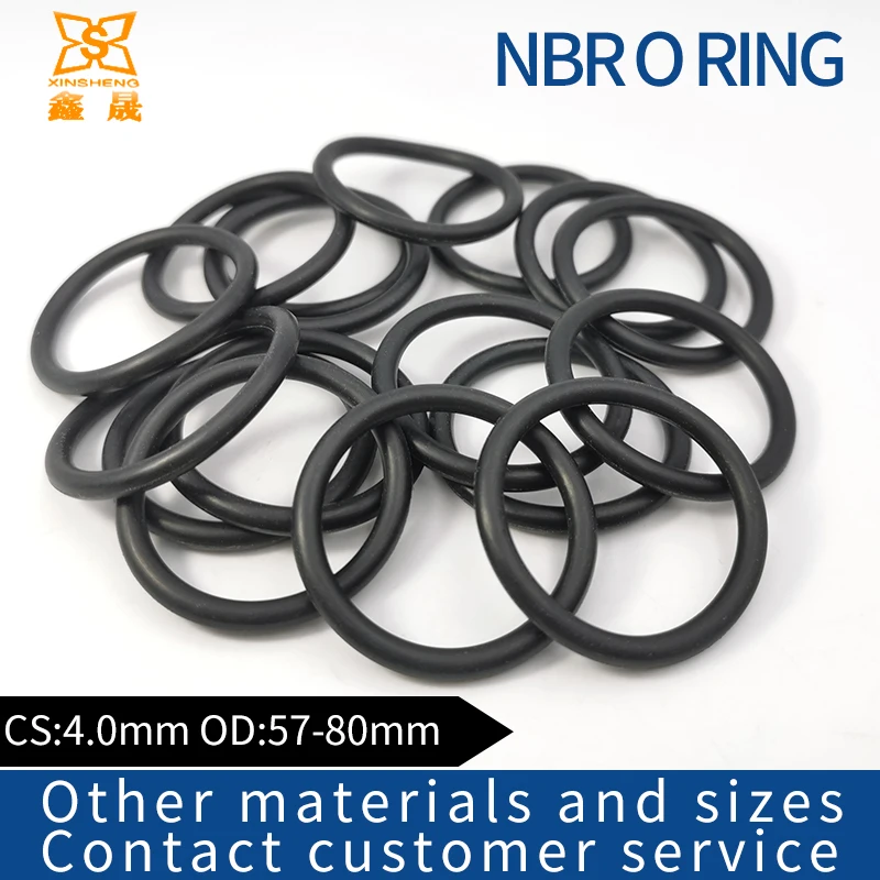 Rubber Ring Black NBR Sealing O Ring CS4.0mm OD57/58/60/62/65/67/68/70/72/75/77/80mm O-Ring Seal Gasket Ring Washe
Rubber Ring Black NBR Sealing O Ring CS4.0mm OD57/58/60/62/65/67/68/70/72/75/77/80mm O-Ring Seal Gasket Ring Washe