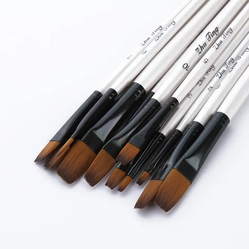 12 pcs/set Nylon Hair Watercolor Paint Brush Pen Set for Learning DIY Wooden Handle Oil Acrylic Painting Art Brushes Supplies
12 pcs/set Nylon Hair Watercolor Paint Brush Pen Set for Learning DIY Wooden Handle Oil Acrylic Painting Art Brushes Supplies