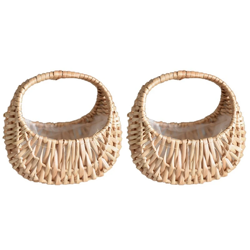 2 Pcs Hand-Held Flower Arrangement Basket Hand-Woven Creative Flower Pot Storage Basket Flower Girl Basket Home Decor
2 Pcs Hand-Held Flower Arrangement Basket Hand-Woven Creative Flower Pot Storage Basket Flower Girl Basket Home Decor