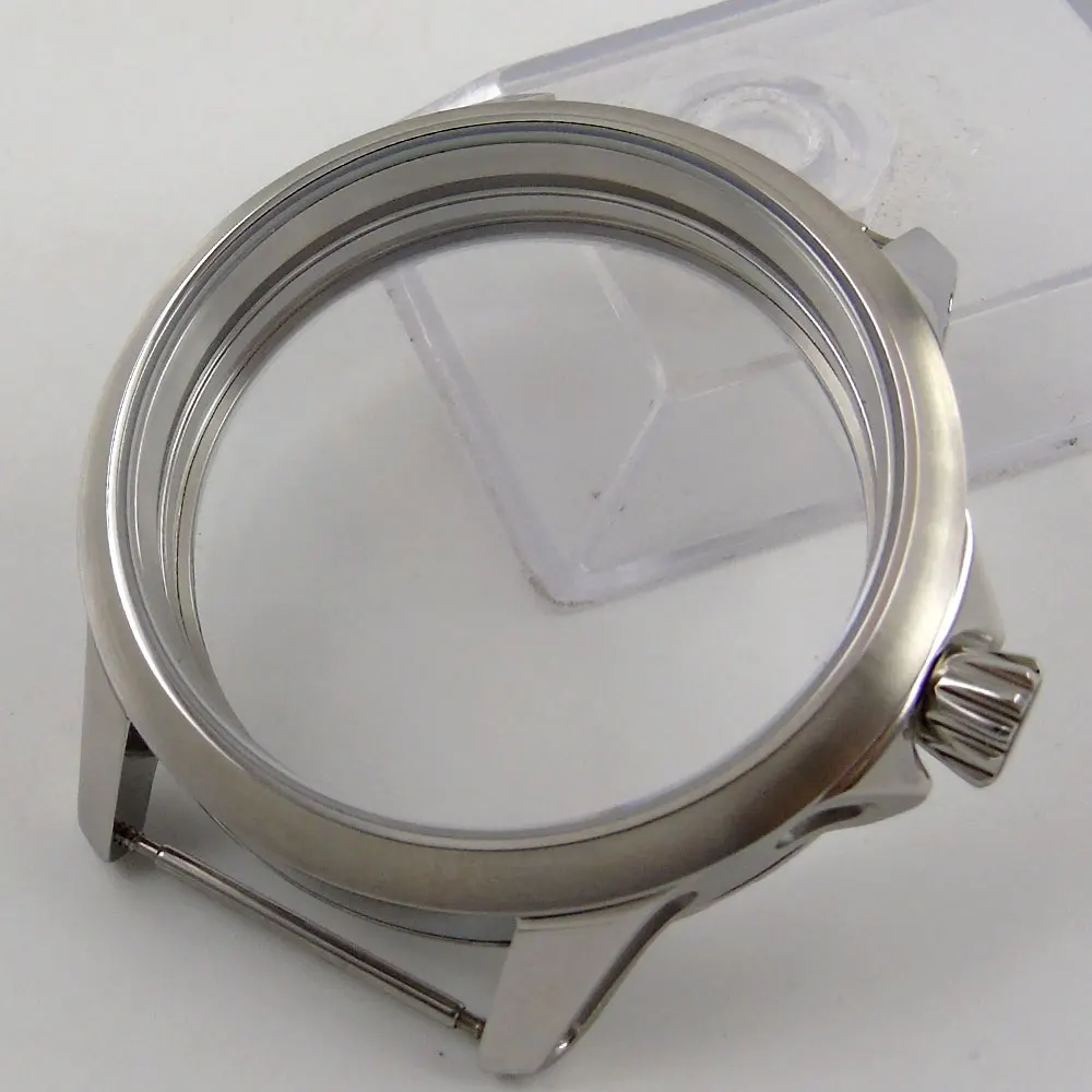 45mm Newest Brushed 316L stainless steel Scratch proof mineral top brand Luxury Watch golden CASE fit 6498 6497 movement
45mm Newest Brushed 316L stainless steel Scratch proof mineral top brand Luxury Watch golden CASE fit 6498 6497 movement
