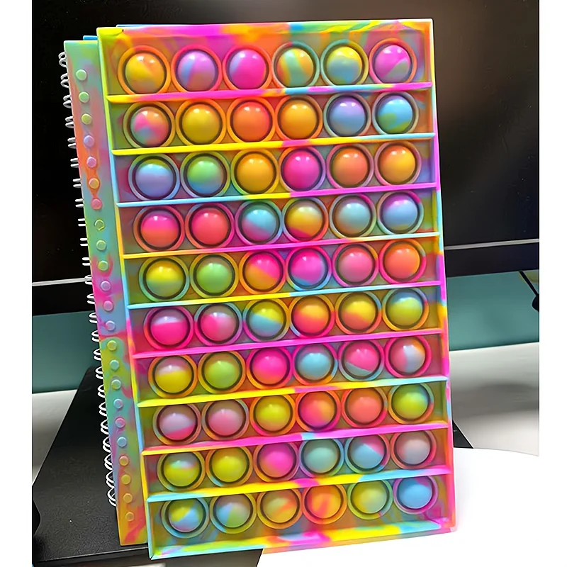 2021 Notebook A5 Pop Its Finger Bubble Silicone Cover Notebook Decompression Silicone Bubble notebook Fidget Toys For kids Gift
2021 Notebook A5 Pop Its Finger Bubble Silicone Cover Notebook Decompression Silicone Bubble notebook Fidget Toys For kids Gift
