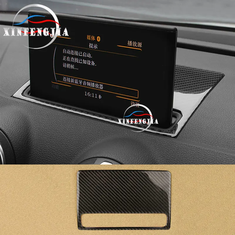 Для Audi A3 15-2017 Настоящее углеродное волокно Центральная панель навигации GPS крышка отделка 
Для Audi A3 15-2017 Настоящее углеродное волокно Центральная панель навигации GPS крышка отделка