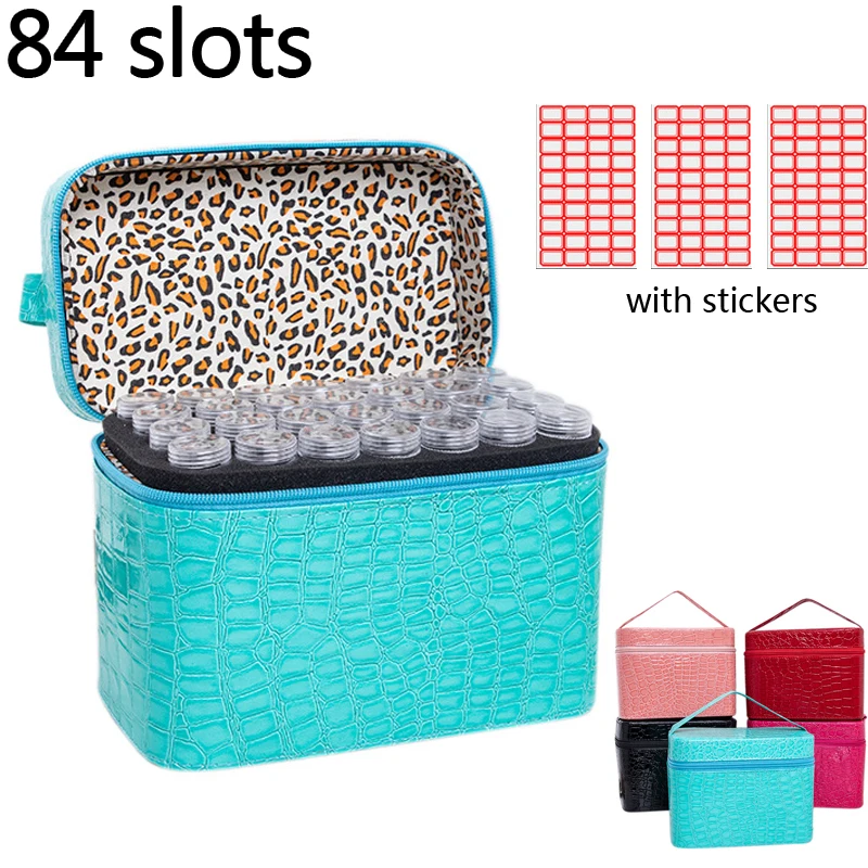 

New Fashion 84pcs Bottles Diamond Painting Accessories Hand Bag Storage Box Beads Diamond Embroidery Tools Mosaic Container