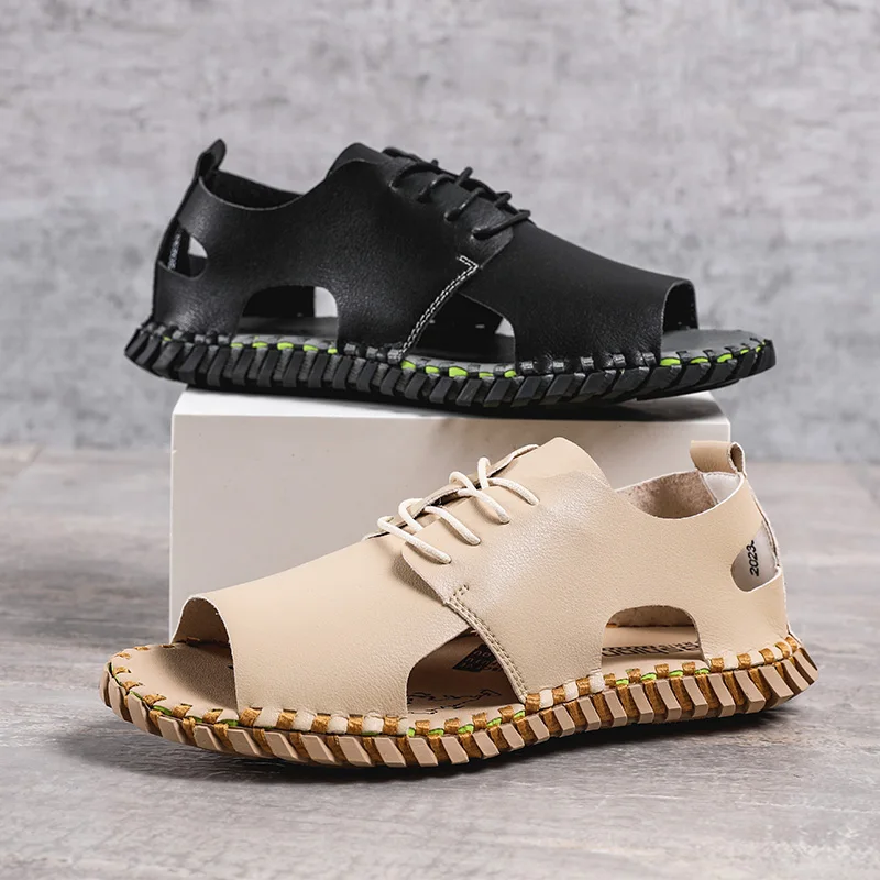 Summer Men Outdoor PU Leather Sandals Beach Shoes Casual Platform Breathable Travel Sandal Sport Trend Shoes 38-45
Summer Men Outdoor PU Leather Sandals Beach Shoes Casual Platform Breathable Travel Sandal Sport Trend Shoes 38-45