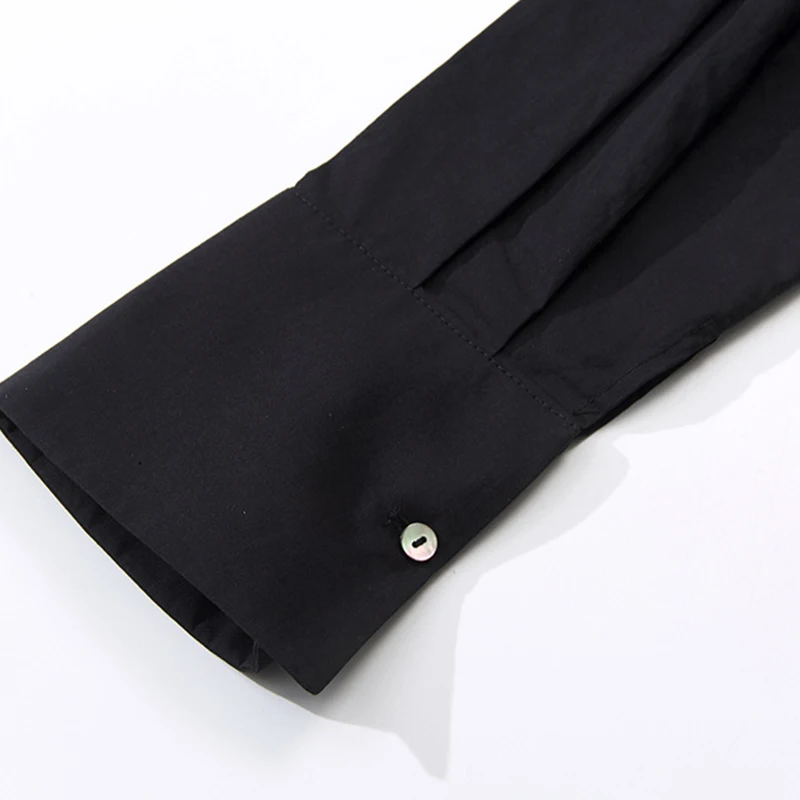 TWOTWINSTYLE Sexy Black Lace Up Bowknot Shirts For Women Lapel Long Sleeve Korean Short Slim Blouses Female 2021 Summer Clothing
TWOTWINSTYLE Sexy Black Lace Up Bowknot Shirts For Women Lapel Long Sleeve Korean Short Slim Blouses Female 2021 Summer Clothing