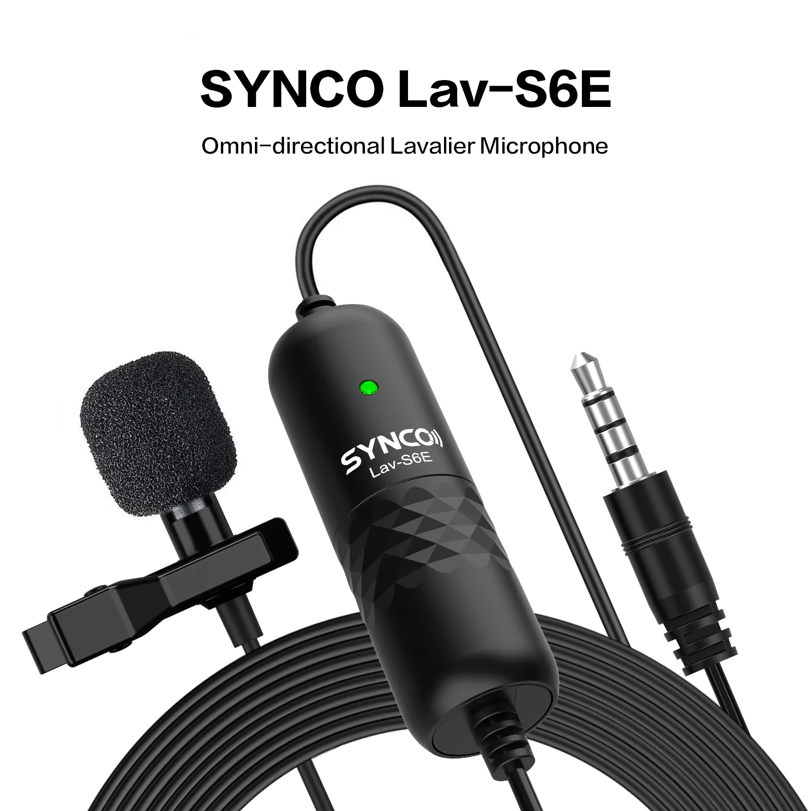 

SYNCO Lav S6E Звуковая карта для компьютера, геймерский микрофон для пения, микрофон для телефона, смартфона, видеокамеры, микрофон