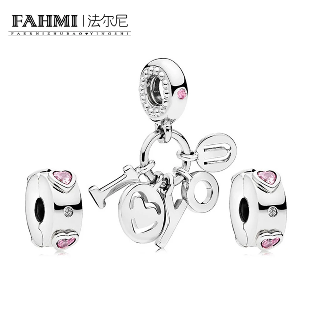 FAHMI CPPO 100% 925 Sterling Silver I Love You Charm Pack Bead fit charm original Bracelets jewelry A Set 
FAHMI CPPO 100% 925 Sterling Silver I Love You Charm Pack Bead fit charm original Bracelets jewelry A Set
