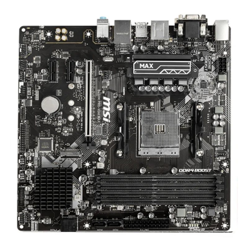 MSI B450M-PRO-VDH-MAX Amd 3 am4 M.2 USB3.1 ddr4 VGA DVI HD m-ATX b450
MSI B450M-PRO-VDH-MAX Amd 3 am4 M.2 USB3.1 ddr4 VGA DVI HD m-ATX b450