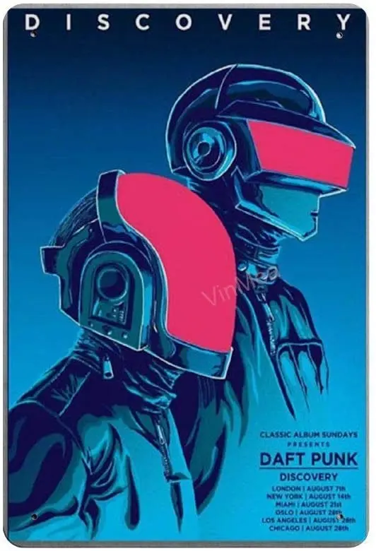 Discovery Daft Punk Retro Metal Tin Sign Plaque Poster Wall Decor Art Shabby Chic Gift Suitable 12x8 Inch
Discovery Daft Punk Retro Metal Tin Sign Plaque Poster Wall Decor Art Shabby Chic Gift Suitable 12x8 Inch