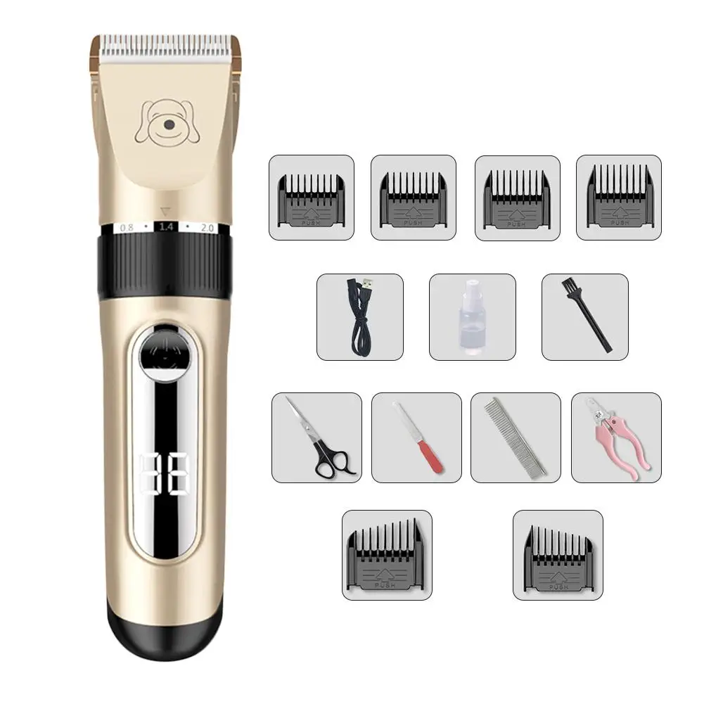 Professional Dog Hair Trimmer Rechargeable Low-noise Pet Hair Remover Cutter Grooming Cat Electrical Pet Haircut Shaver Clipper
Professional Dog Hair Trimmer Rechargeable Low-noise Pet Hair Remover Cutter Grooming Cat Electrical Pet Haircut Shaver Clipper