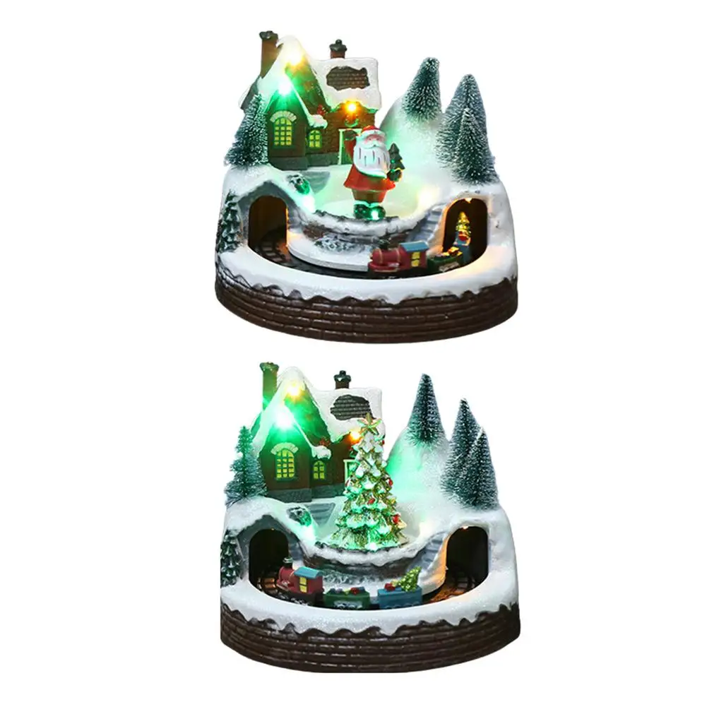 Christmas Village House Colorful Christmas Tree Santa Claus LED Luminous Light Music Snow House Train Scene Christmas Ornament
Christmas Village House Colorful Christmas Tree Santa Claus LED Luminous Light Music Snow House Train Scene Christmas Ornament