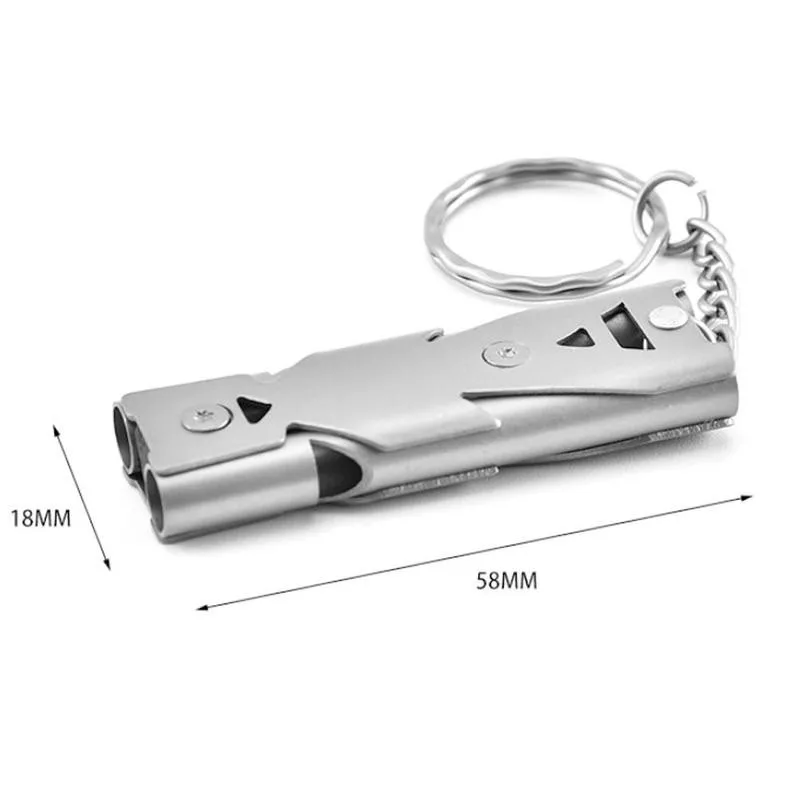 Steel Alloy Outdoor EDC Survival Whistle Cheerleading Double Whistle Multi Tool Keychain High Decibel Pipe Emerge N1G2
Steel Alloy Outdoor EDC Survival Whistle Cheerleading Double Whistle Multi Tool Keychain High Decibel Pipe Emerge N1G2