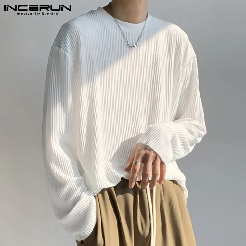 Men T Shirt Round Neck Long Sleeve Loose Autumn 2021 Folds Casual Men Clothing Korean Solid Color Stylish Tee Tops S-5XL INCERUN
Men T Shirt Round Neck Long Sleeve Loose Autumn 2021 Folds Casual Men Clothing Korean Solid Color Stylish Tee Tops S-5XL INCERUN