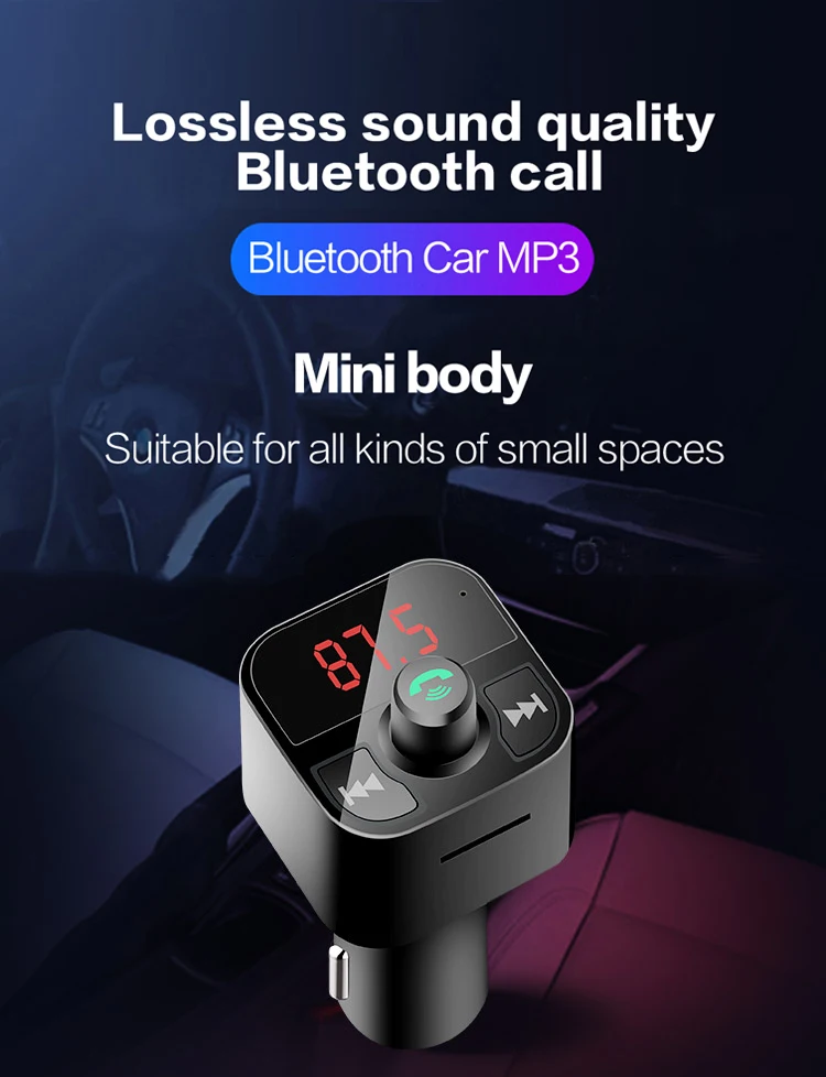FM Transmitter Handsfree Bluetooth 5.0 Car Kit MP3 Player With 3.1A Dual USB Port Car Charger Adapter FM Modulator Transmiter
FM Transmitter Handsfree Bluetooth 5.0 Car Kit MP3 Player With 3.1A Dual USB Port Car Charger Adapter FM Modulator Transmiter