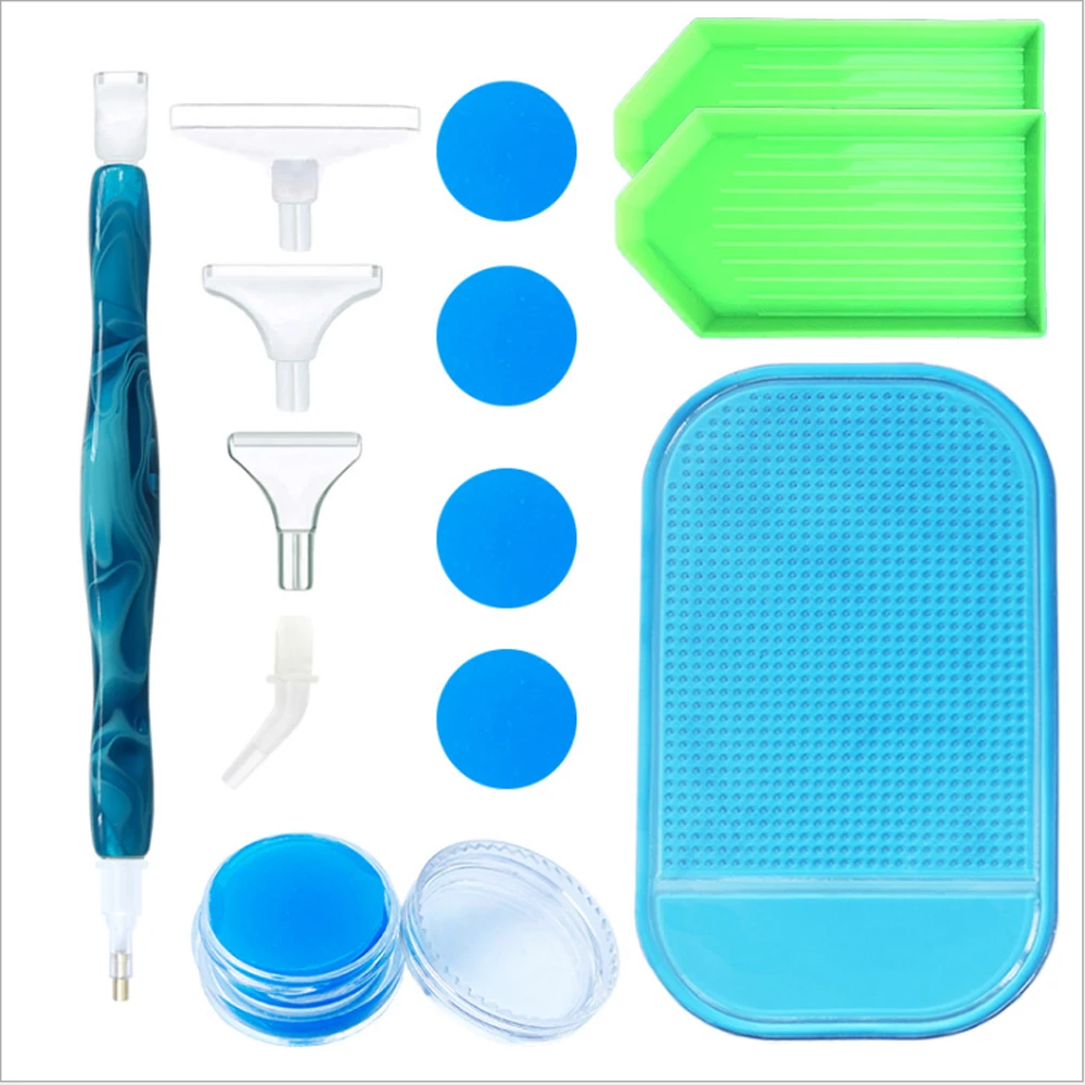 Resin Diamond Painting Pen Diamond Drawing Rhinestone Picker Tool Set Anti-slip Mat Embroidery Nail Tray Tool
Resin Diamond Painting Pen Diamond Drawing Rhinestone Picker Tool Set Anti-slip Mat Embroidery Nail Tray Tool