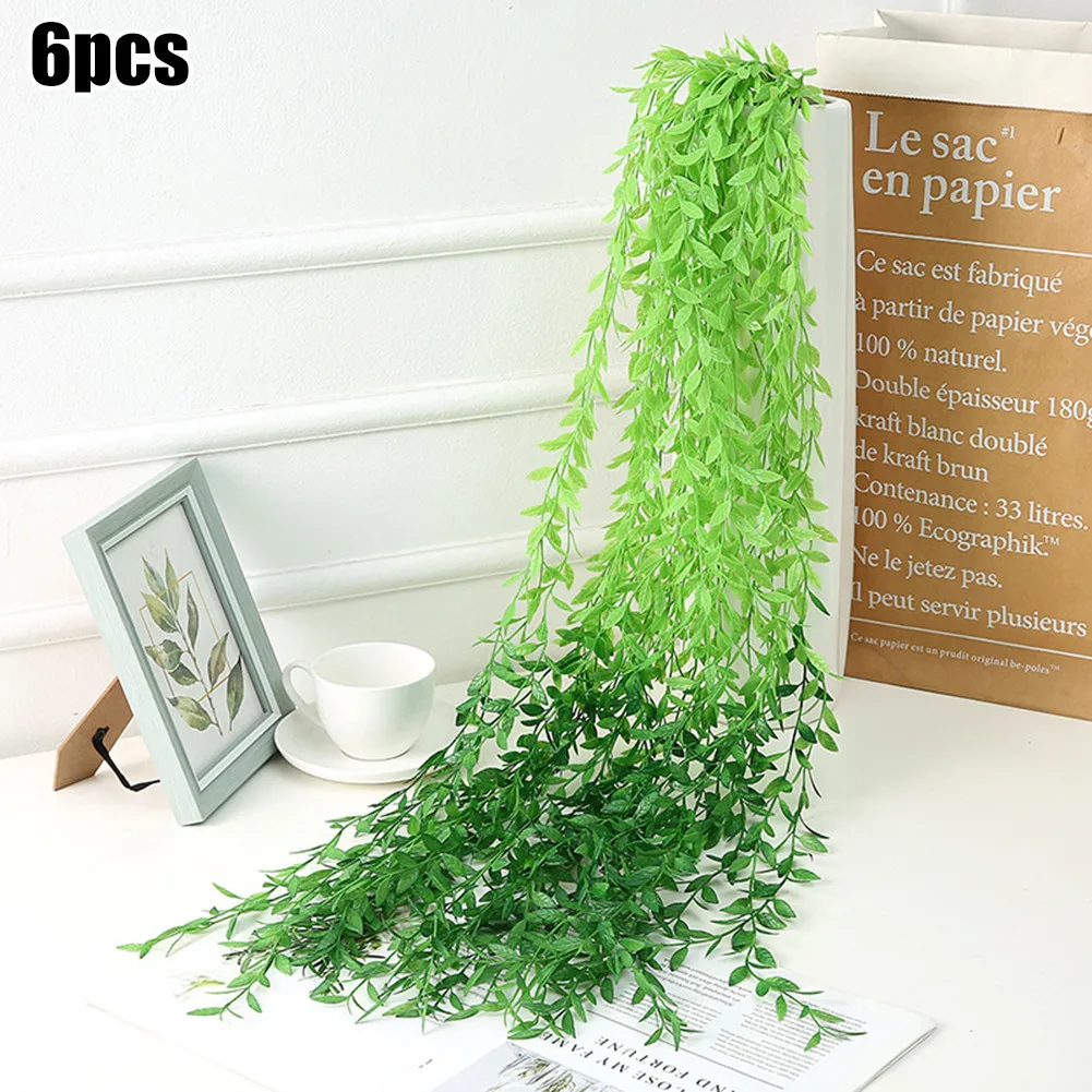 6 Pcs Artificial Hanging Plants Vine 100cm Long Plastic Fake Leaves Rattan Wall Home Balcony Ceiling Garden Decor Hanging Vines
6 Pcs Artificial Hanging Plants Vine 100cm Long Plastic Fake Leaves Rattan Wall Home Balcony Ceiling Garden Decor Hanging Vines