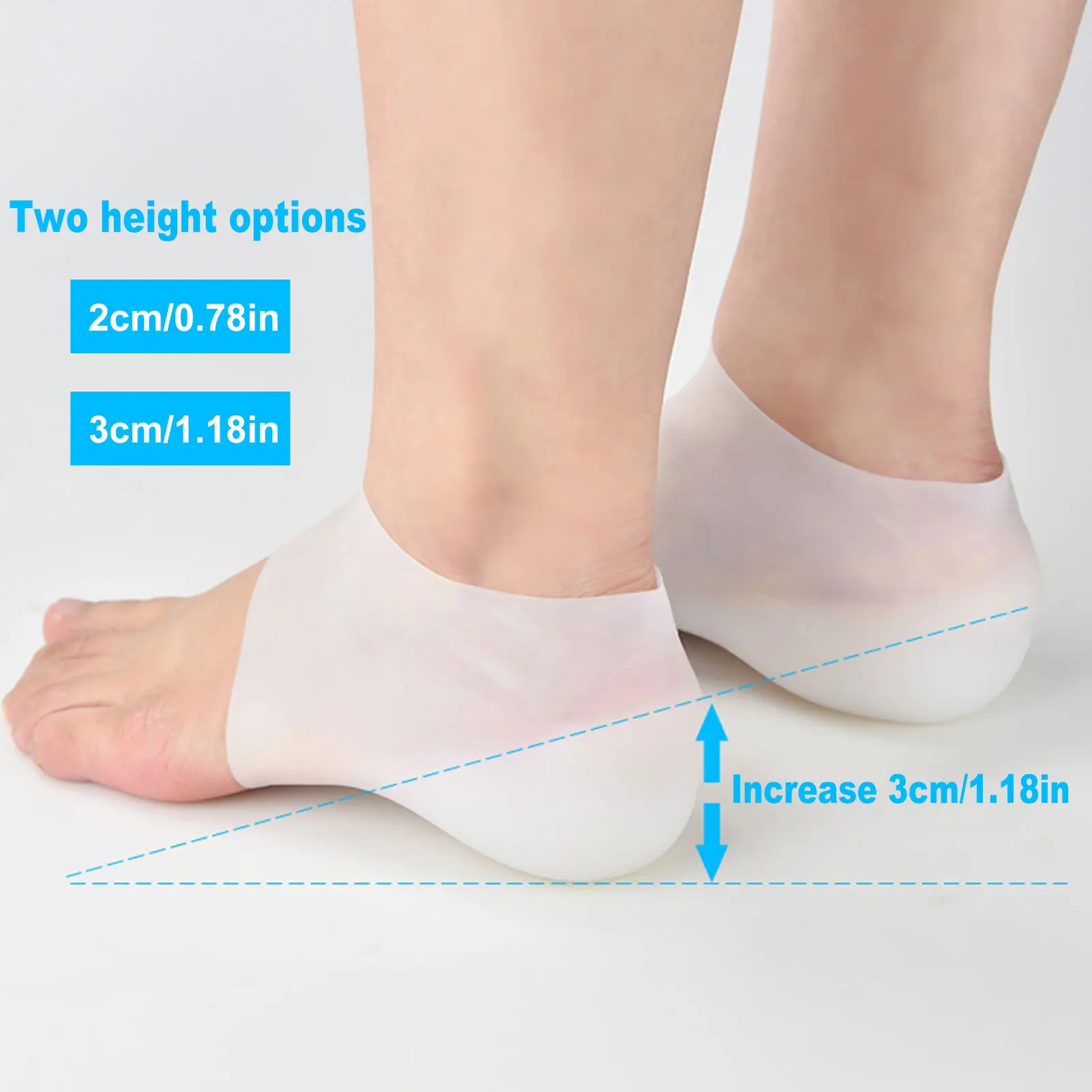 Internal Silicone Height Increase Insole Invisible Heel Lift Pads Semi-padded silicone socks anti-skid Heightening artifact
Internal Silicone Height Increase Insole Invisible Heel Lift Pads Semi-padded silicone socks anti-skid Heightening artifact